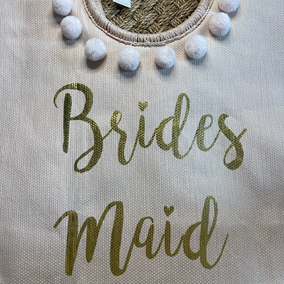 🩵NWT SHIRALEAH MIA "BRIDESMAID" BRIDAL TOTE, BLUSH - Picture 2 of 4